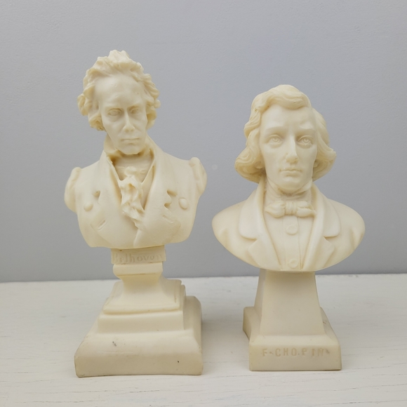 Bethoven and Chopin Resin Bust Sculptures made in Italy - Picture 3 of 16